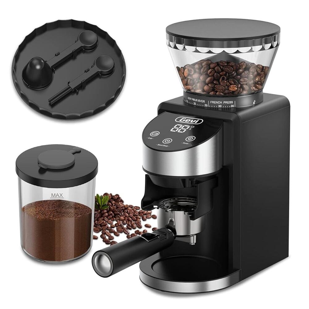 Gevi Coffee Grinder Electric,Coffee Bean Grinder with 35 Grind 120V/200W, Black